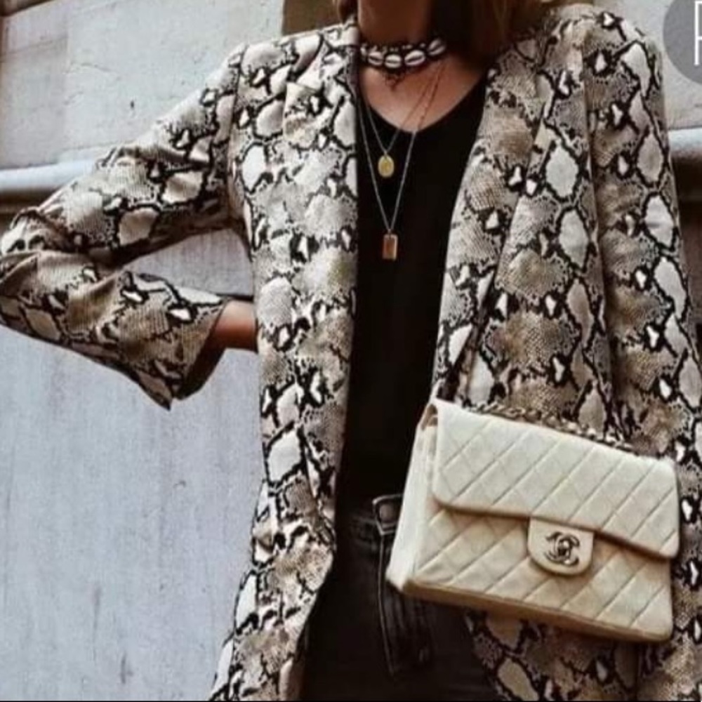 NWOT Zara snakeskin blazer (medium)